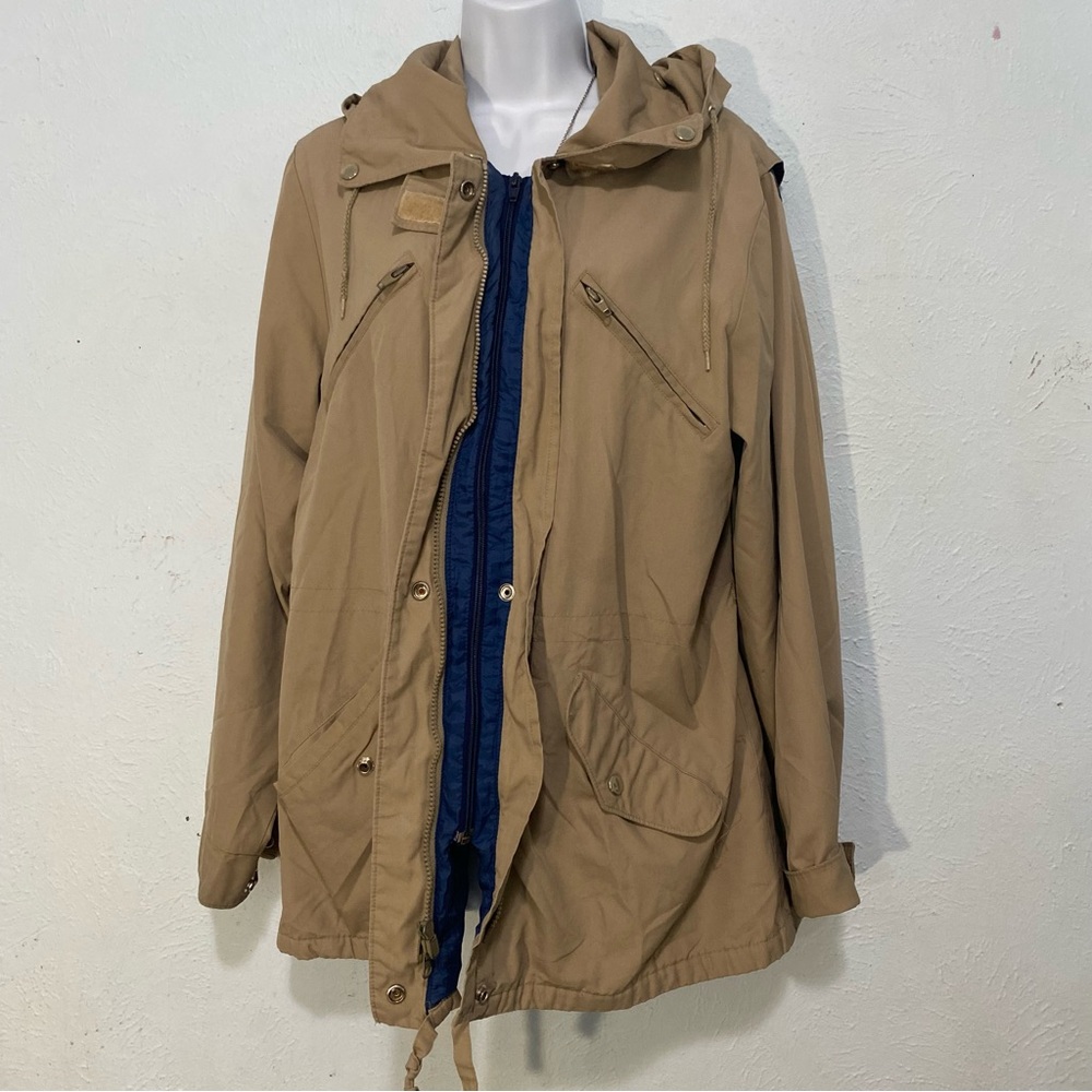 Sears Tan and brown 90s vintage coat